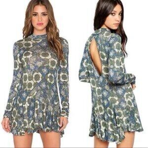 NWT Free People Annabelle Tunic Dress Keyhole back Indy Western boho